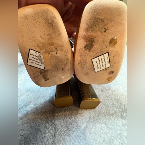 $1365 DSQUARED2 Rare Brown Black Jewel Applique Mirror Block Heels 38 7.5 - Picture 8 of 12